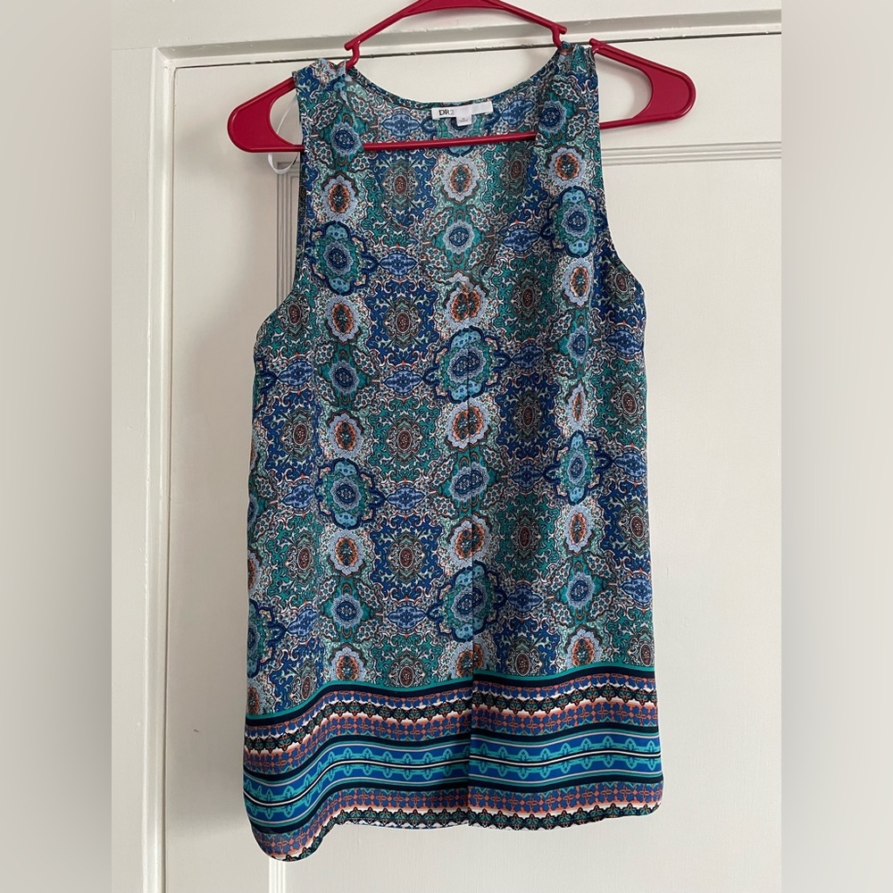 NWOT Blue Boho Blouse
